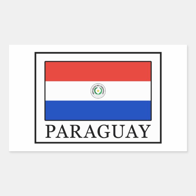 Paraguay Rectangular Sticker (Front)