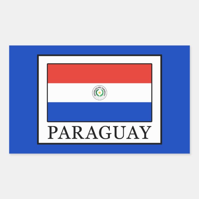 Paraguay Rectangular Sticker (Front)
