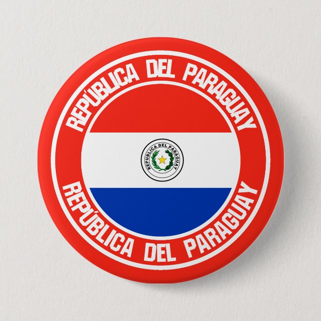 Paraguay Round Emblem 7.5 Cm Round Badge (Front)
