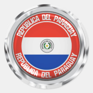 Paraguay Round Emblem Classic Round Sticker