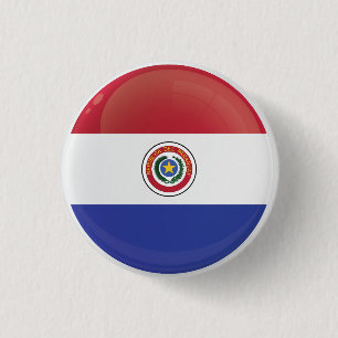 Paraguay  Round Icon Flag 3 Cm Round Badge
