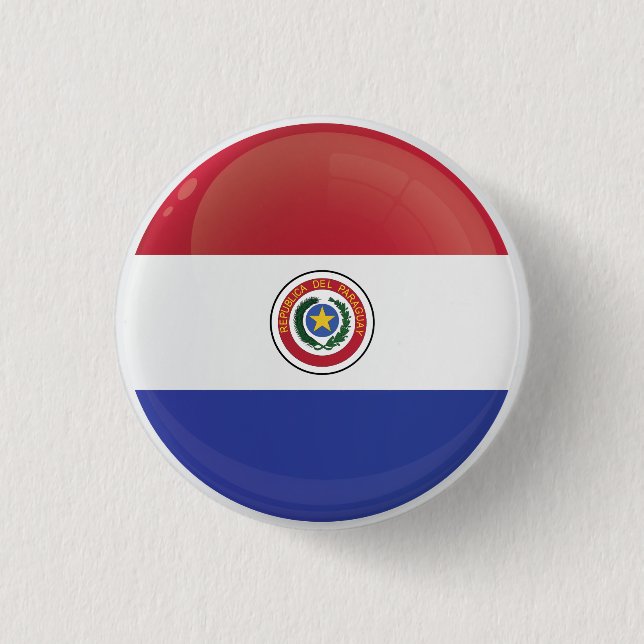 Paraguay  Round Icon Flag 3 Cm Round Badge (Front)
