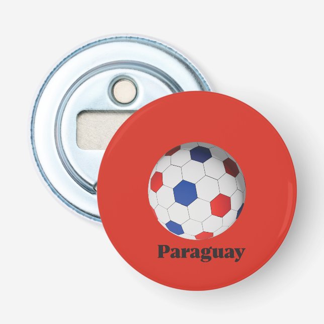 Paraguay soccer bottle opener (Front)