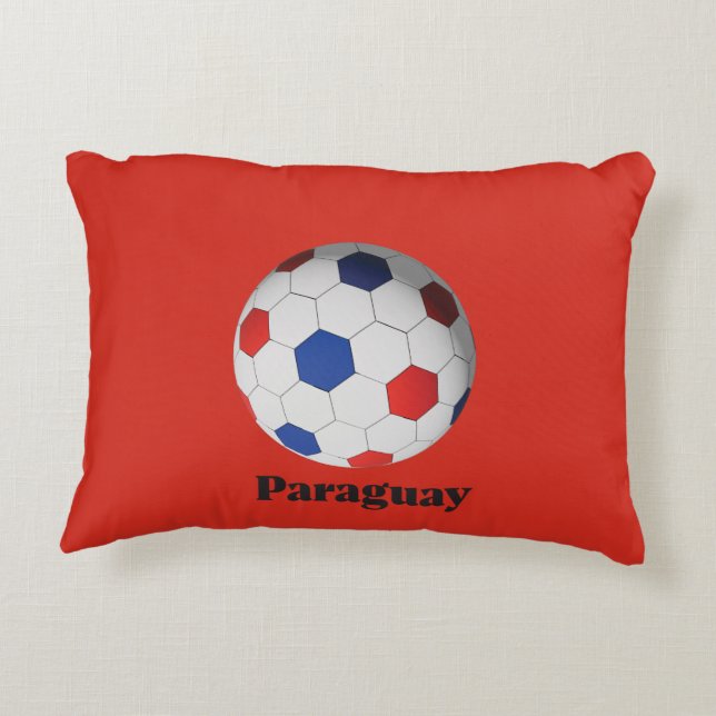 Paraguay Soccer Decorative Cushion (Back)