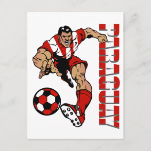 Paraguay soccer fans soccer player gifts postcard