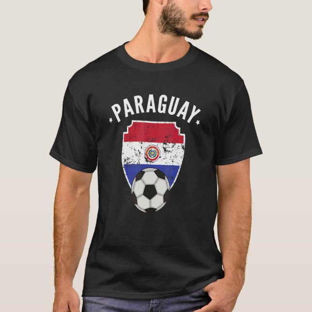 Paraguay Soccer Flag Football Paraguayan Pride Roo T-Shirt (Front)