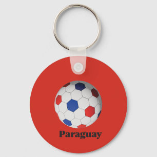 Paraguay soccer key ring