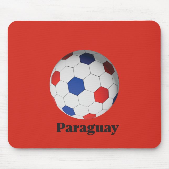 Paraguay Soccer Mouse Mat (Front)