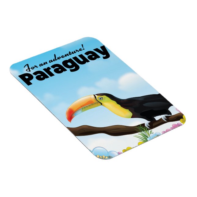 Paraguay Toucan travel poster Magnet (Right Side)