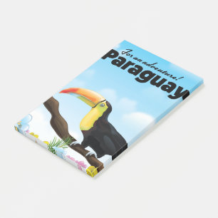 Paraguay Toucan travel poster Post-it Notes