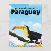 Paraguay Toucan travel poster