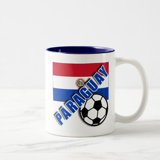 PARAGUAY World Soccer Fan Tshirts Two-Tone Coffee Mug (Right)