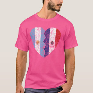 Paraguayan Argentinian Flag Heart Argentina Parag T-Shirt