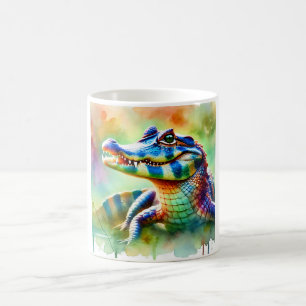 Paraguayan caiman 050824AREF134 - Watercolor Coffee Mug