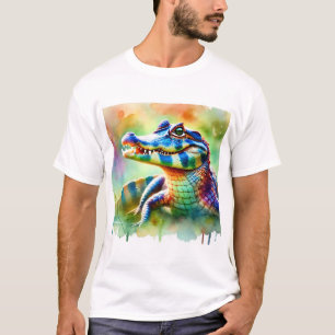 Paraguayan caiman 050824AREF134 - Watercolor T-Shirt