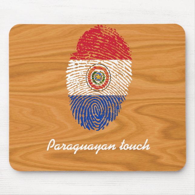 Paraguayan touch fingerprint flag mouse mat (Front)