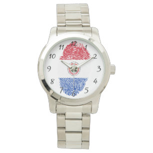 Paraguayan touch fingerprint flag watch