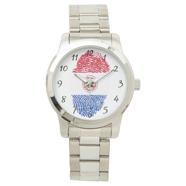 Paraguayan touch fingerprint flag watch (Front)