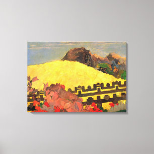 'Parahi Te Marae' - Paul Gauguin Canvas Print