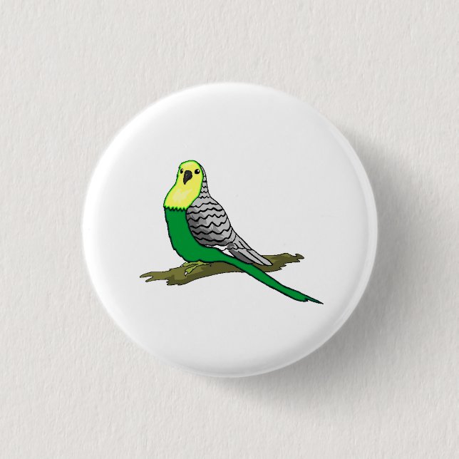Parakeet 3 Cm Round Badge (Front)