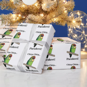 Parakeet Bird Lovers Wrapping Paper