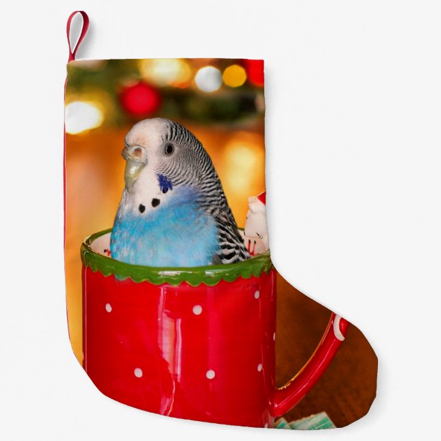 Parakeet Christmas Small Christmas Stocking (Front)