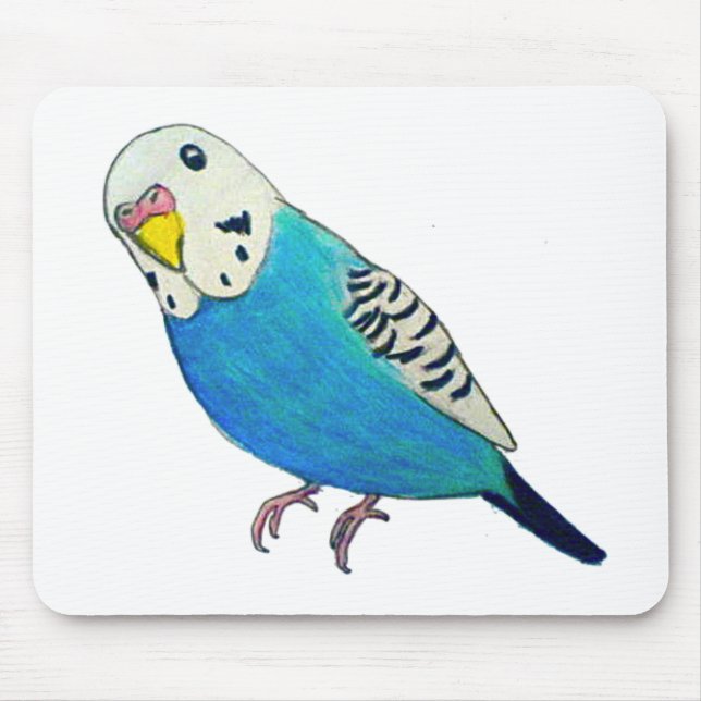 Parakeet Drawing Mouse Mat (Front)