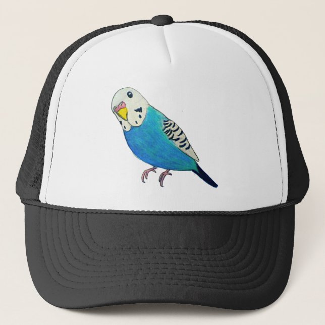 Parakeet Drawing Trucker Hat (Front)