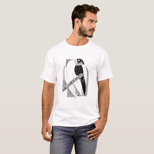 Parakeet Front Minimalist Animal Art Abstract T-Shirt