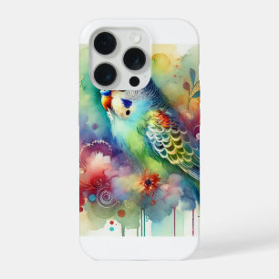 Parakeet in Watercolors 130724AREF104 - Watercolor iPhone 15 Pro Case