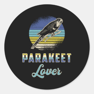 Parakeet Lover Bird Birds Budgerigar Pet Budgie Classic Round Sticker