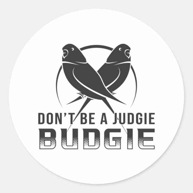 Parakeet Lover Judgie Budgie Budgerigar Pet Birds Classic Round Sticker (Front)