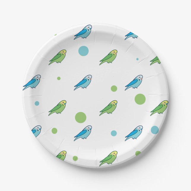 Parakeet Paper Plates (Front)