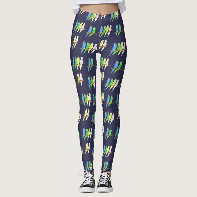 Parakeet pattern leggings (Front)
