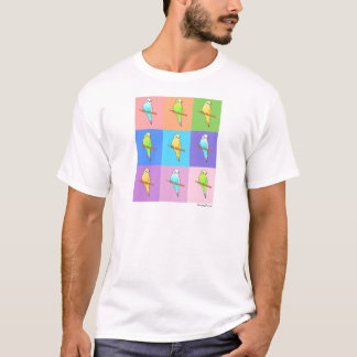 Parakeet Rainbow Rectangles T-Shirt