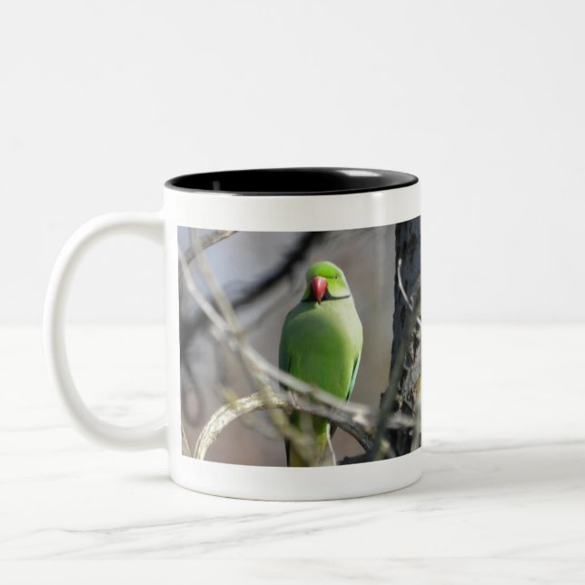 Parakeet Two-Tone Coffee Mug (Left)