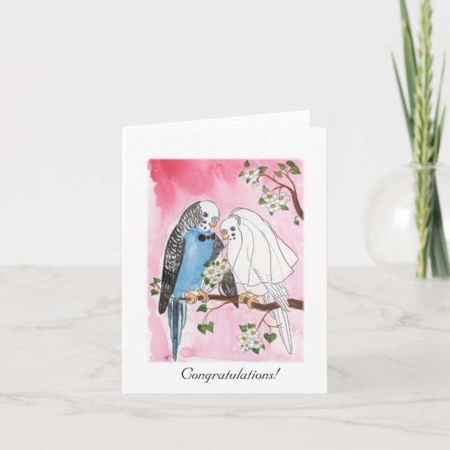 Parakeet Wedding card (Front)