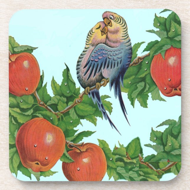 parakeets in love coaster (Front)