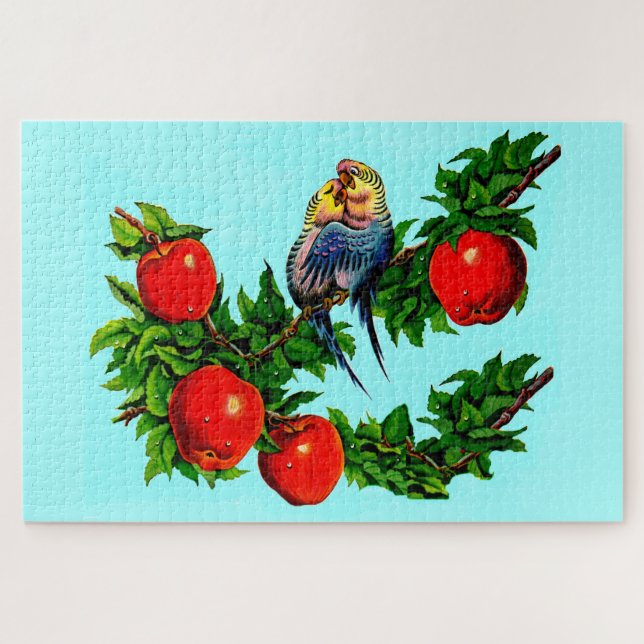 parakeets in love jigsaw puzzle (Horizontal)