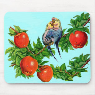 parakeets in love mouse mat