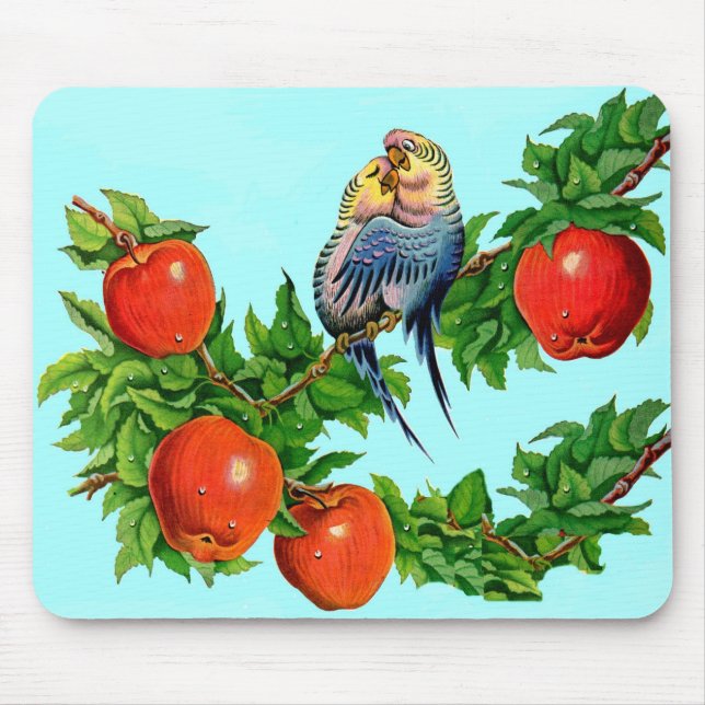 parakeets in love mouse mat (Front)