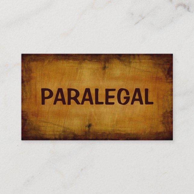 Paralegal Antique Business Card (Front)