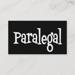 Paralegal Black and White Business Card