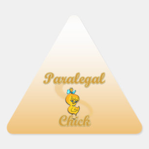 Paralegal Chick Triangle Sticker