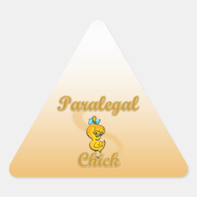Paralegal Chick Triangle Sticker (Front)