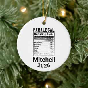 Paralegal Hourly Rate Ceramic Tree Decoration