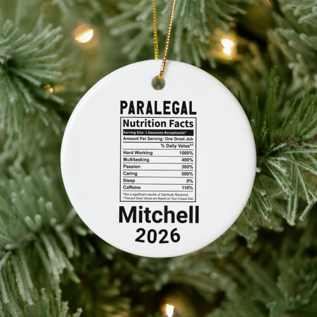 Paralegal Hourly Rate Ceramic Tree Decoration (Tree)