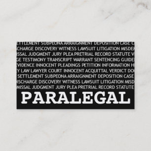Paralegal Legal Terminology Business Card