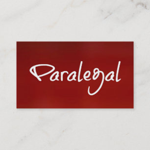 Paralegal Red Business Card