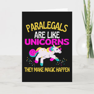 Paralegal Unicorn , Magical Unicorn Lawyer Card